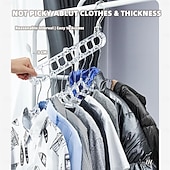  3 шт. компактных вешалок для одежды, 9 слотов, каскадная вешалка для одежды, вешалка для хранения одежды, складной шкаф, органайзер для вешалок, многофункциональный органайзер для дома и общежития