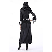 levne Kostýmy pro páry a skupiny-Čerodějnice Čaroděj předvečer Všech svatých Šaty Fancy kostým Kostýmy pro páry cosplay Dospělé Dámské předvečer Všech svatých Karneval Výkon Párty Jednoduché Halloweenské kostýmy Oblékněte se