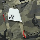 billiga Fleece &amp; 3 i 1-jackor-Herr Vandringsjacka Fleece-jacka Pufferjacka Termiskt set Bomull Vinter Utomhus Kamouflage Håller värmen Vindtät Överdelar Svart Grön