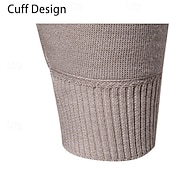 preiswerte Herrenpullover-Herren Pullover Strickpullover Gerippt Stricken Normale Oberteile Gestrickt Einfach Rollkragen Mode Basic Urlaub Alltagskleidung Bekleidung Herbst Winter Wein Schwarz S M L