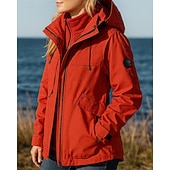 economico Fleece &amp; Giacche 3 in 1-Per donna Giacca da escursionismo Giacca in Pile Giacca 3 in 1 Inverno All&#039;aperto Impermeabile Antivento Top Nero Bianco Rosso Viola