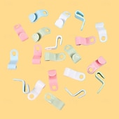 cheap Home Storage &amp; Hooks-200pcs Space-Saving Clothes Hanger Connector Hooks – Stackable Wardrobe Hooks for Closet Organization, Multi-Functional Home Storage, Space-Saving Hanger Links