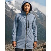 preiswerte Wasserdichte Jacken-Damen Kapuzenjacke Windjacke Outdoorjacke Außen Wasserdicht Winddicht Wanderoutfits Wanderbekleidung Frühling Herbst Jacke Klettern Camping / Wandern / Höhlenforschung Einfarbig Schwarz Weiß Rosa