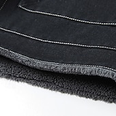 tanie Kurtki jeansowe-Męskie Kurtka zimowa Kurtka polarowa Jeansowa kurtka Urlop Codzienny Keep Warm Kieszeń Polar Jesień Zima Równina Moda Moda miejska Klapa Regularny Czarny Niebieski Ciemnoszary Kurtki