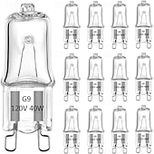 お買い得  LEDコーンライト-G9ハロゲン電球 2ピン口金 JCタイプ 120V T4 バイピン 40W キセノン小型電球 シャンデリア ペンダント キャビネットライト用 温白色 2700K 調光可能