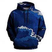 preiswerte Jagdhoodies-Herren Tarnung Pullover Taktisch Rundhalsausschnitt Jagd Blau Grün Kordelzug Herbst Winter Designer