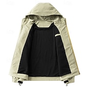 preiswerte Sportjacke-Herren 2in1 Regenjacke Sport Jacke Wanderjacke Windjacke Sport im Freien Campen und Wandern Wasserdicht Windjacke Reißverschluss Tasche Herbst Winter Ganzjahres Einfarbig Aktiv Lässig Mit Kapuze