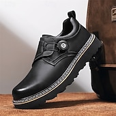 baratos Sapatos Casuais Slip-On-sapatos de trabalho casuais marrons masculinos – sola antiderrapante durável, fecho de trava fácil, design de cano baixo confortável para uso diário, escritório e atividades ao ar livre