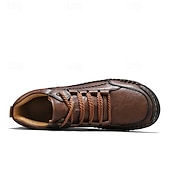 baratos Botas de cano curto-Botas de caminhada masculinas marrons com sola durável – calçados casuais versáteis para atividades ao ar livre, caminhadas e aventuras de fim de semana