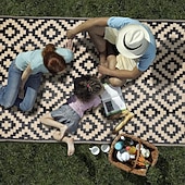 זול ציוד קמפינג-מחצלת חוץ עם דוגמא מודרנית, מחצלת פלסטיק עמידה לסיפונים, אתרי קמפינג, סיפוני בריכה &amp;קרוואן