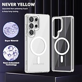 abordables Coques Samsung-téléphone Coque Pour Samsung Galaxy S25 S24 Ultra Plus S23 S22 Ultra A56 A36 A16 A55 5G A35 5G A15 Coque Arrière Supporte la Charge Sans Fil Antichoc Dégradé de couleur TPU PC