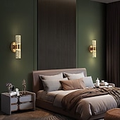 cheap Indoor Wall Lights-Modern LED Wall Lighting Gold Crystal Bathroom Vanity Light Fixture 2 Lights Bubble Crystal Wall Lamp Suitable for Hallway Bedroom Living Room