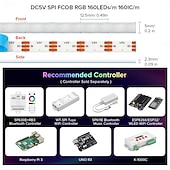 halpa LED-valonauhat-5v 5mm leveä 1-5m cob ws2812b ic rgb 160led/m led-nauha yksittäin osoitteellinen joustava tiheä tasainen valo unelmien jahtaava väri