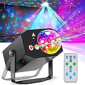 cheap Projector Lights-DJ Laser Party Lights Disco Light with RGB Strobe Light Show Music Sound Activated/Remote Control for DJ Parties Stage Karaoke Club Home Birthday