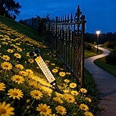 tanie Oświetlenie krajobrazowe-1 szt. termometr solarny do lampy ogrodowej, czujnik oświetlenia zewnętrznego na dziedzińcu, wtyczka do lampy ogrodowej, światło otoczenia na zewnątrz