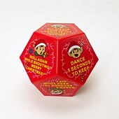 Недорогие Коллекционные фигурки-Рождественские игральные кости для обмена подарками, 12 граней с рисунком эльфа, веселые игровые кости для обмена подарками, идеально подходят для праздничных встреч и семейного веселья, игр для