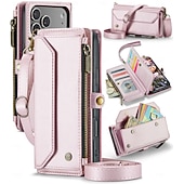 billiga iPhone-fodral-telefon fodral Till iPhone 17 Pro Max 17 Air 17 Plånboksfodral med snodd med handledsrem Stöd TPU PU läder