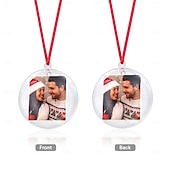 cheap Christmas-Personalized Photo Puzzle Christmas Ornament Custom Xmas Memory Photo Ball Hanging Pendant, Unique Keepsake Gift for Christmas Tree Decoration