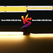 Недорогие Светодиодные ленты-Светодиодная лента COB шириной 24 В, 15 мм, 24 Вт, 960 светодиодов/м, 30 мм, 40 Вт, 1600 светодиодов/м, с высокой яркостью и большой светящейся поверхностью, с регулировкой яркости для помещений, не