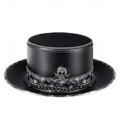 abordables Chapeau Fedora-Homme Chapeau de Soleil Chapeau de Fête Noir EPE Mode Occasionnel Halloween Rue Quotidien Crânes Confortable Respirant