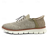 economico Sneakers Casual-scarpe da ginnastica Oxford traspiranti da uomo in maglia – scarpe casual leggere con finiture in pelle di vacchetta per camminare, indossare ogni giorno e viaggiare