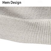 cheap Men&#039;s Pullover Sweater-Men&#039;s Pullover Sweater Jumper Knit Sweater Ribbed Knit Regular Tops Knitted Fleece Plain Turndown Fashion Basic Vacation Daily Wear Clothing Apparel Winter Black Dark Gray S M L