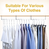 cheap Home Storage &amp; Hooks-5 Pack Space Saving Hangers for Clothes, Heavy Duty Hanger Organizer 30 Lbs Capacity, Metal Magic Hanger, Sturdy Multi Hangers, Closet Space Saver Closet Organizers and Storage