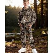 voordelige Jongens 3D Visie &amp; Geometrie-Jongens 3D Boom Set met capuchon en joggingbroek Sportoutfit Trainingspakken Lange mouw Lente Herfst Dagelijks Basic Casual Kinderen 4-12 jaar Capuchon Buiten Vakantie Sport Getailleerd