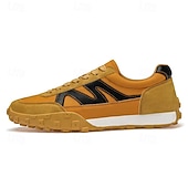 abordables Baskets-Baskets à lacets en similicuir pour homme, chaussures de sport rétro pour l&#039;extérieur – confortables pour la marche, l&#039;entraînement et le style décontracté