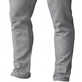 cheap Straight Leg-Men's Sweatpants Trousers Casual Pants Straight Leg Sweatpants Drawstring Pocket Elastic Waist Plain Comfort Knee Length Sports Outdoor Casual Daily Vacation Fashion Black Navy Blue Stretchy