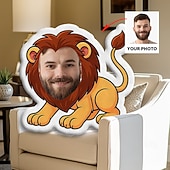 baratos Têxteis-Almofada personalizada com foto personalizada, almofada humanóide criativa faça você mesmo, presente de aniversário engraçado para amigos, almofada com foto exclusiva, presentes com foto