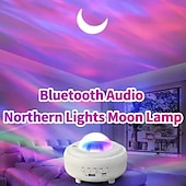 お買い得  プロジェクターライト-UFO宇宙船投影星空ランプBluetoothスピーカーRGB LEDオーロラムーンランプ寝室装飾空飛ぶ円盤投影ランプ