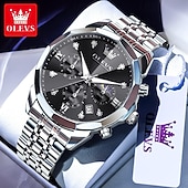 cheap Quartz Watches-The New Olevs Men&#039;S Business Watch With Luminous Calendar Small Three-Hand Moon Phase Display Multi-Functional Quartz Watch Waterproof Casual And Fashionable Men&#039;S Sports Wristwatch