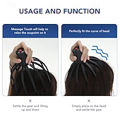 economico Massaggiatori per corpo-massaggiatore elettrico per cuoio capelluto a forma di artiglio di polpo, antistress, grattatesta, stimolazione dei capelli, massaggiatore per la testa, assistenza sanitaria