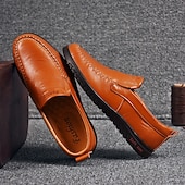 preiswerte Slipper Schuhe-Herren-Slipper aus Kunstleder, lässig, bequem, für Autofahrer – leicht, für Geschäftsreisen und den Alltag