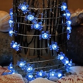 Недорогие LED ленты-Светодиодная гирлянда на морскую тематику, 2 м, 20 светодиодов, питание от батареек, синяя морская звезда, зеленая черепаха, декоративная гирлянда для Рождества, дня рождения, свадьбы, дома, спальни,
