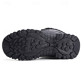 economico Stivali invernali e neve-stivali da neve invernali alti impermeabili da uomo con fodera in pelliccia, suola in gomma antiscivolo, calzature da trekking isolate per climi estremamente freddi, trekking e avventure in montagna