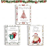 halpa Embrulho para presente-Christmas Gift Card Book Surprises On Every Page DIY Spiral-Bound Merry Christmas College Survival Gift Card Book Holder Ideal Gifts for Family, Friends, Teachers, Teens And Colleagues