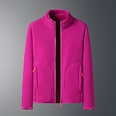 economico Giacche da corsa-Per donna Giacca con cerniera completa Giacca in pile polare con tasche Manica Lunga Top Athleisure Tinta unita Di pile Morbido Caldo Palestra All&#039;aperto Corsa abbigliamento sportivo Abbigliamento