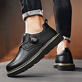 baratos Sapatos Casuais Slip-On-sapatos de trabalho casuais marrons masculinos – sola antiderrapante durável, fecho de trava fácil, design de cano baixo confortável para uso diário, escritório e atividades ao ar livre