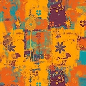 economico Stile etnico-Per uomo Stampa Maglietta Maglia Henley Manica Lunga Designer Retrò Vintage Casual Streetwear Casuale Quotidiano Estate Primavera Autunno Giallo Arancione Henley Maglietta Henley