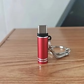billiga hushållsapparater-Praktisk USB-C-nödtändare - tillverkad av aluminiumlegering, kräver inga batterier, aktivera bara telefonens OTG-läge - stängs av automatiskt efter 8 sekunder för säkerhet utomhus