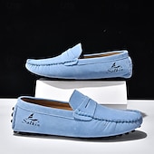 economico Mocassini casual-Per uomo Mocassini &amp; Slip-On Retrò Taglie Forti Camminata Casual Quotidiano PU Confortevole Stivali alti Mocassino Rosso marrone Nero Giallo