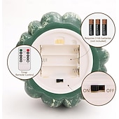 Недорогие Декоративные огни-Осенняя светодиодная беспламенная свеча-светильник в виде тыквы на Хэллоуин, для вечеринки в честь Дня благодарения, для украшения рабочего стола, подвесной светильник с 8 функциями, таймером, пультом