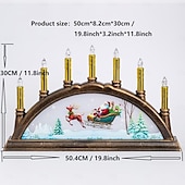 billiga inomhus julbelysning-1 st 50,4 * 30 cm jul religiös LED elektronisk ljusljus skrivbordsdekorativ lampa pendellampa AAA-batteri USB-driven dubbelfunktionell fjärrkontroll