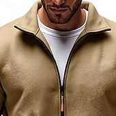 economico Felpa Tattica-Per uomo Felpa con cappuccio Felpa con cappuccio a zip intera Felpa con cappuccio in pile Felpa con cappuccio tattica Nero Bianco Verde militare Rosso Borgogna Colletto Mao Semplice Cerniera Sport