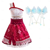 Недорогие Костюмы для девочек-Неделя книги 2026, принцесса Моана, платье Моаны, костюм, тематические костюмы для фильмов и сериалов, косплей по фильмам для девочек, детский карнавал, День защиты детей, Всемирный день книги, вечеринка, день рождения, пляж.