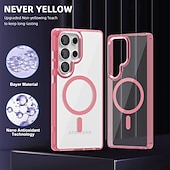 abordables Coques Samsung-téléphone Coque Pour Samsung Galaxy S25 S24 Ultra Plus S23 S22 Ultra A56 A36 A16 A55 5G A35 5G A15 Coque Arrière Supporte la Charge Sans Fil Antichoc Dégradé de couleur TPU PC