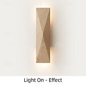 economico Luci da parete-Lampada da parete a LED rettangolare in travertino giallo, moderna e minimalista, per esterni/interni, per giardino