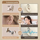 abordables Écouteurs Bluetooth sans fil-Écouteurs intra-auriculaires sans fil Bluetooth 5.3, mini-écouteurs tactiles, réduction du bruit, confortables, pour le bureau
